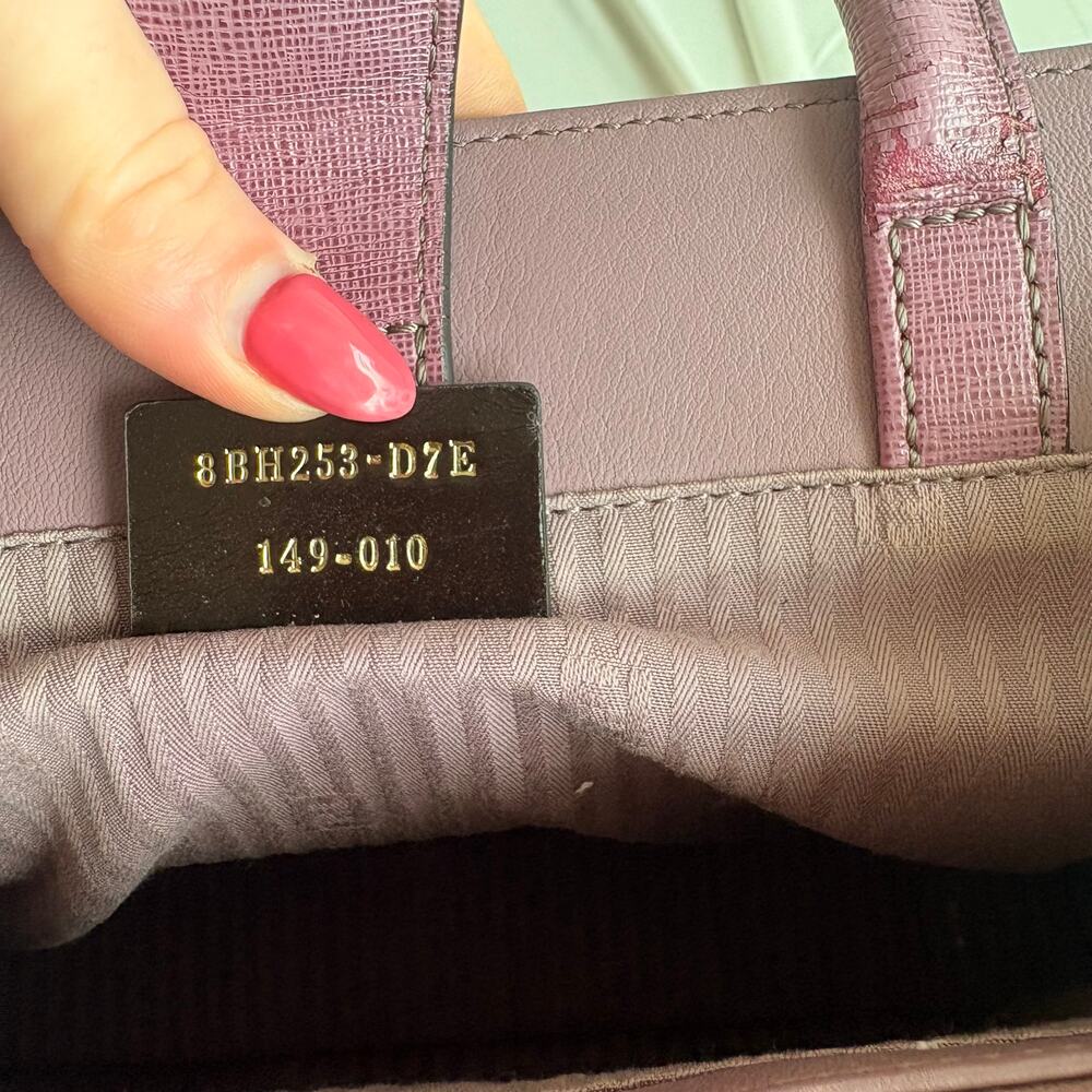 Fendi 2Jours Tote - Lilac/Old Rose Vitello Elite Leather - Picture 8 of 16